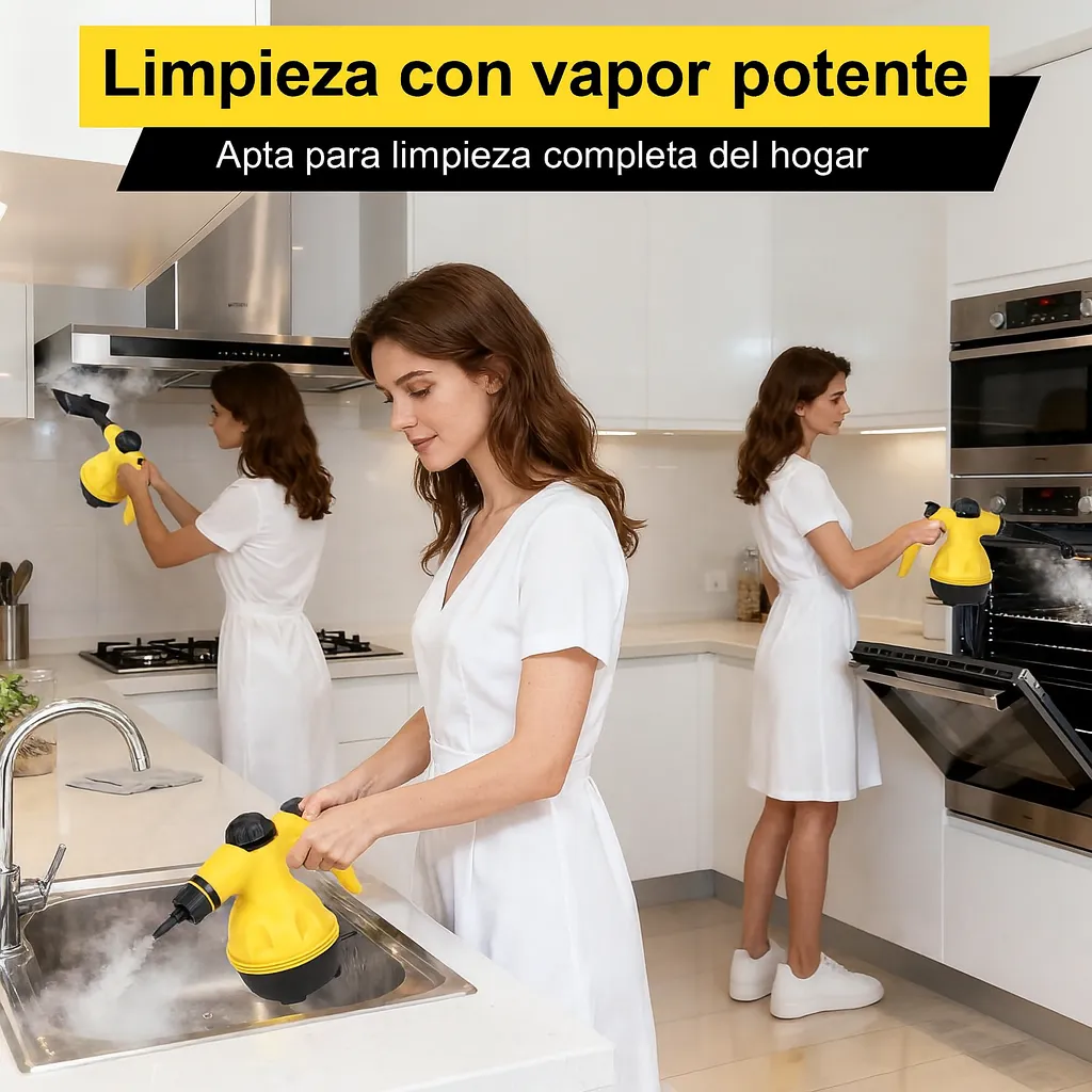 Limpieza a vapor sin químicos, segura para familias