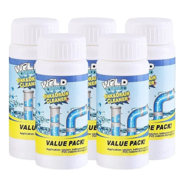 Wild Cleaner- Destapa drenajes y disuelve grasa, cabello y malos olores. 5 unidades. (PROMO COMPRA 3 Y OBTÉN 2 GRATIS)